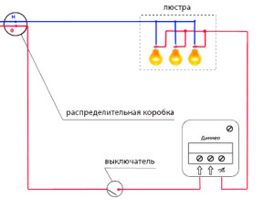 Схема подключения и установка поворотного диммера