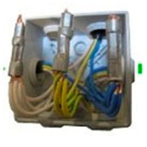 соединение проводов в распределительной коробке с использованием опрессовочной втулки